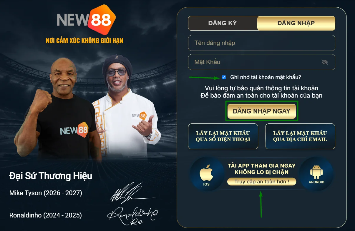 quick login form casino