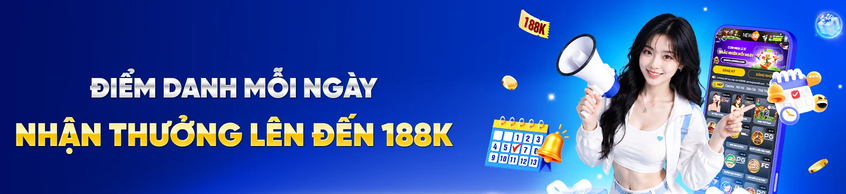 NEW88 daily check-in reward up to 188K
